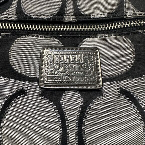 Coach Poppy Signature Black And Grey Shoulder Tote Bag - Picture 2 of 8